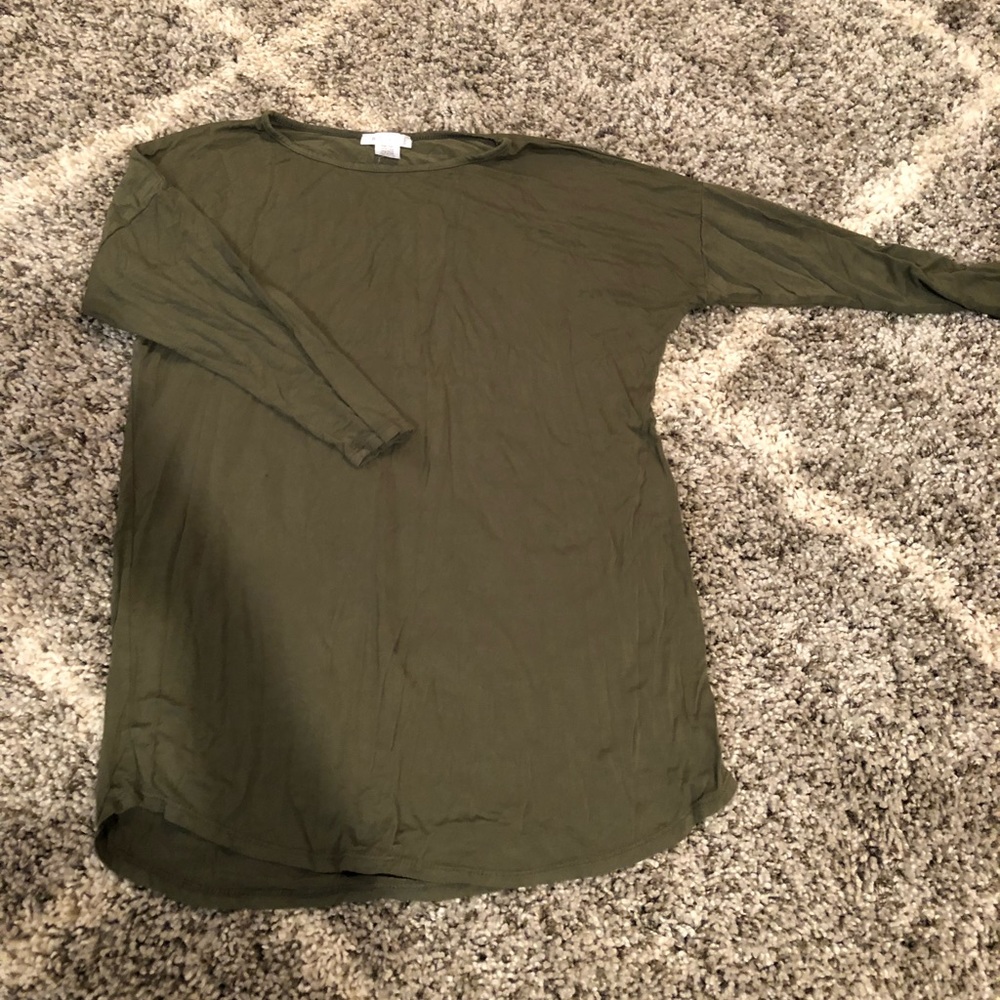 Honey & Lace Olive Green Dolman Tunic